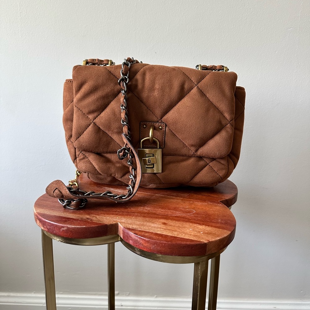 Steve Madden Quilted Crossbody Bag with Chain Strap